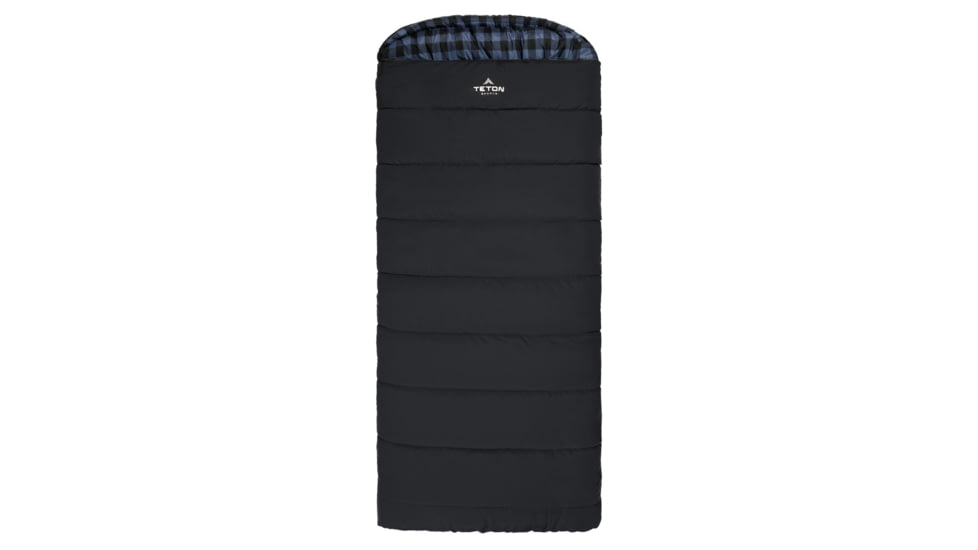 TETON Sports Bridger 0 F Canvas Sleeping Bag, Charcoal/Blue, Long, 10032