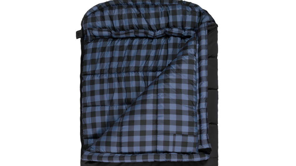 TETON Sports Bridger 0 F Canvas Sleeping Bag, Charcoal/Blue, Long, 10032
