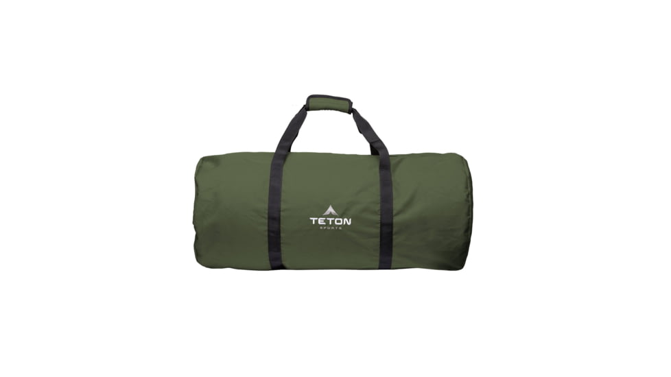TETON Sports Bridger -35 F Canvas Sleeping Bag, Green/Plum, Long, 10013