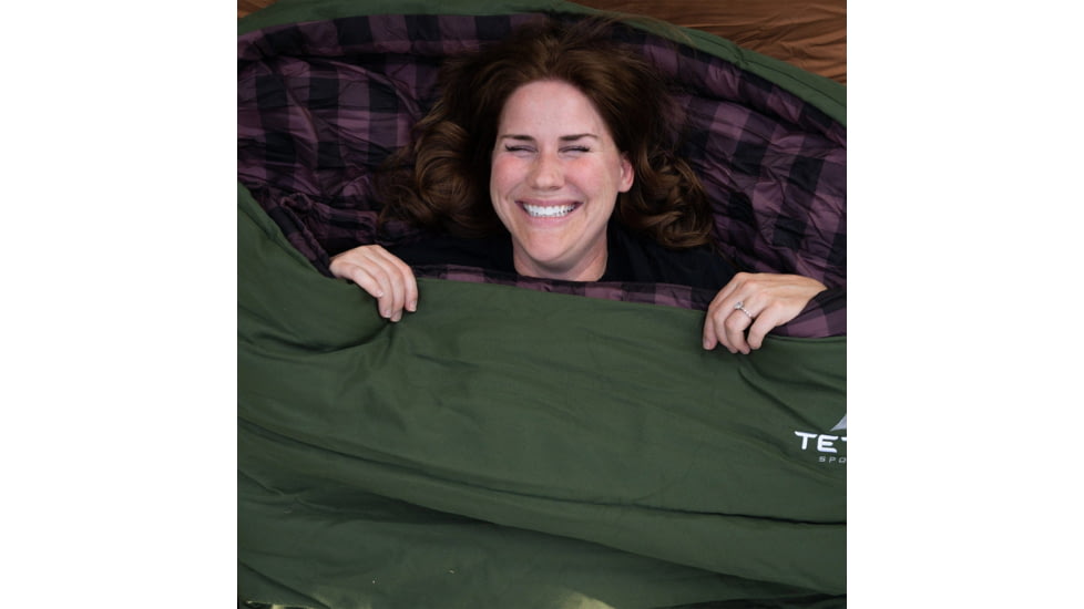 TETON Sports Bridger -35 F Canvas Sleeping Bag, Pecan/Fox, Long, 10011