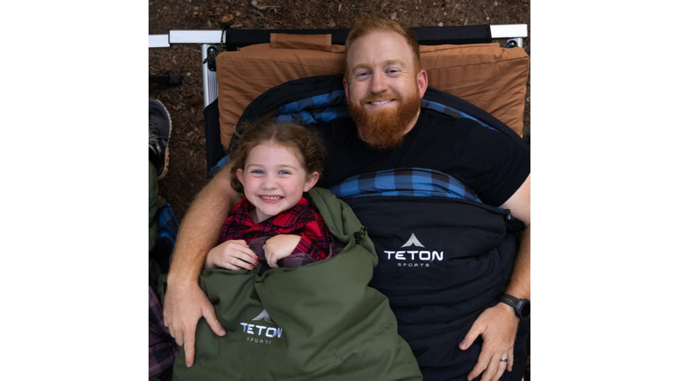 TETON Sports Bridger -35 F Canvas Sleeping Bag, Pecan/Fox, Long, 10011