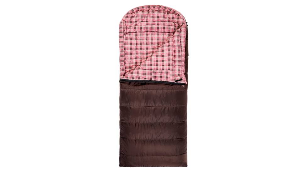 TETON Sports Celsius 0 F Sleeping Bag, Brown/Pink, Regular, 178R