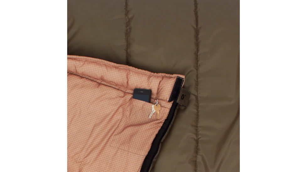 TETON Sports Celsius 0 F Sleeping Bag, Right Zipper, Green, Regular, 188R