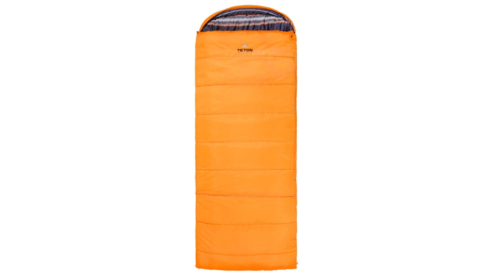 TETON Sports Celsius 0 F Sleeping Bag, Right Zipper, Orange/Grey, Regular, 1174R