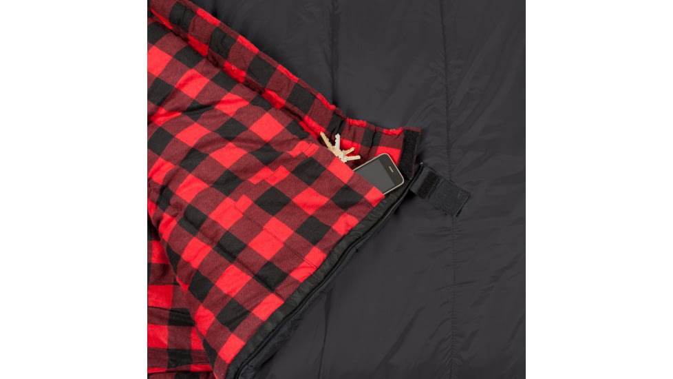 TETON Sports Celsius XXL 0 F Sleeping Bag, Left Zipper, Black/Red, 2XL, 101L