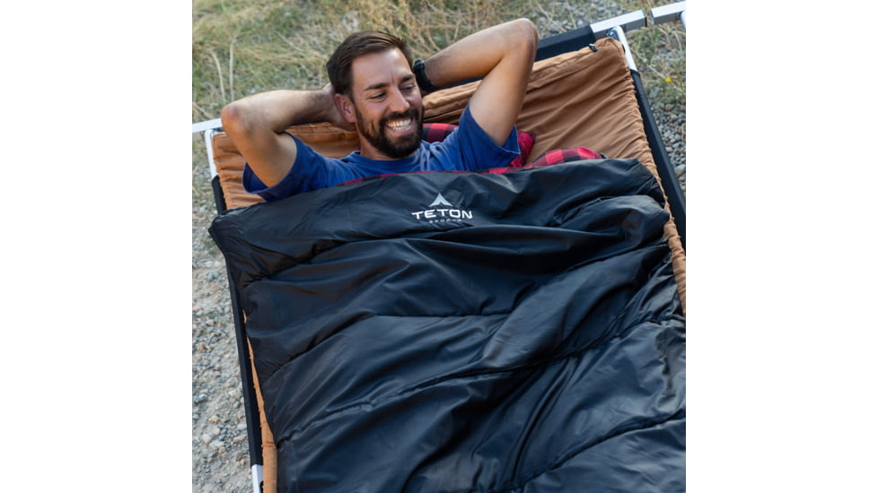 TETON Sports Celsius XXL 0 F Sleeping Bag, Right Zipper, Black/Red, 2XL, 101R
