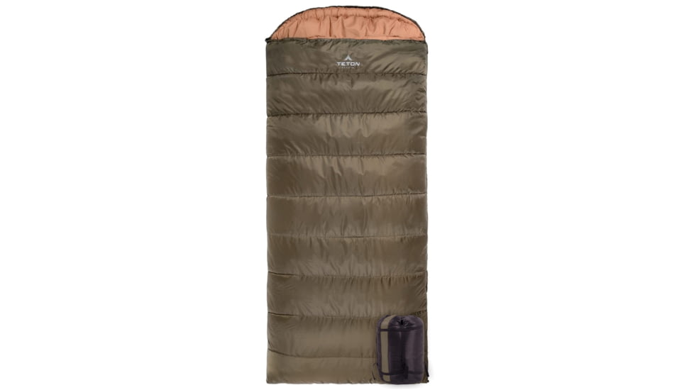 TETON Sports Celsius XXL 0 F Sleeping Bag, Right Zipper, Green, 2XL, 100R