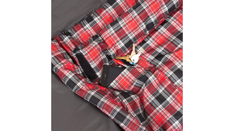 TETON Sports Celsius XXL 0 F Sleeping Bag, Right Zipper, Grey/Red, 2XL, 102R