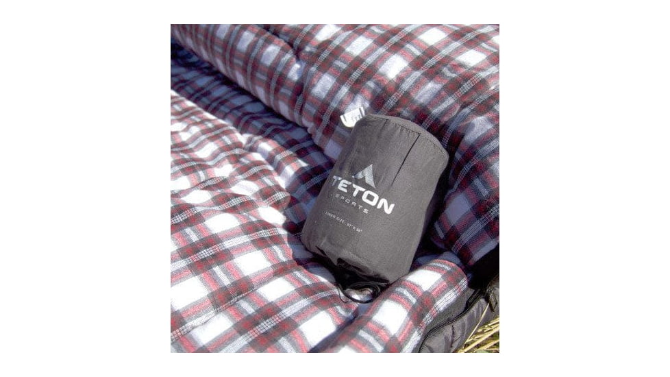 TETON Sports Fahrenheit 20 F Mammoth Double Sleeping Bag, Double-Wide, Grey/Red, 1064