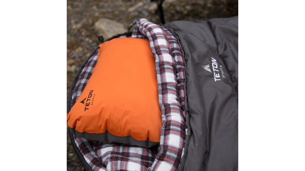 TETON Sports Fahrenheit XXL -25 F Sleeping Bag, Grey/Red, 2XL, 1062L