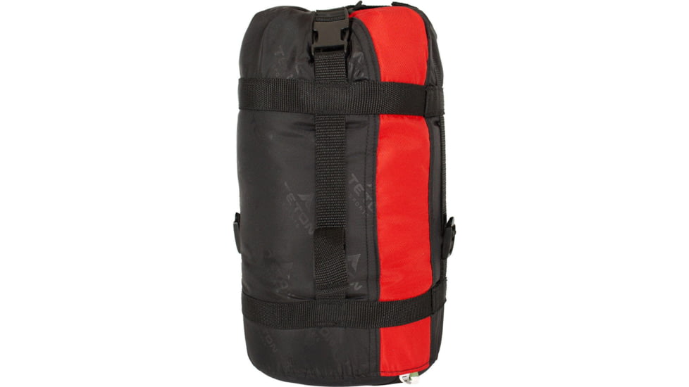 TETON Sports Tracker 5 F Double Mummy Sleeping Bag, Red/Grey, 1109