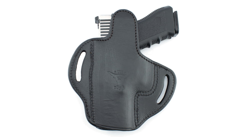 Texas 1836 Cannon Two Tone - Open Top OWB Holster, Right Hand, Most Full Size 1911s, With No Attachment, Black, TX-BH3-200-TT