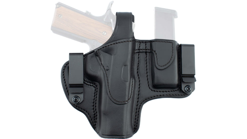 Texas 1836 Crusader - 2 In 1 Thumbreak Holster w/ Magazine Carrier, Right Hand, Most .380 Small Frame Pistols 2.75in, Smith &amp; Wesson M&amp;P Bodyguard 380, With No Attachment, Black, TX-TB-DCH-MC-720