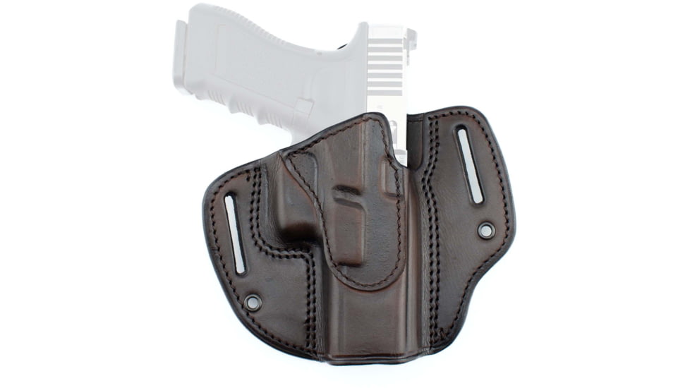 Texas 1836 Crusader - Pancake Style OWB / IWB Holster, Right Hand, SIG Sauer P320, Springfield Armory XD-M 4.5in, With No Attachment, Brown, TX-DCH-502