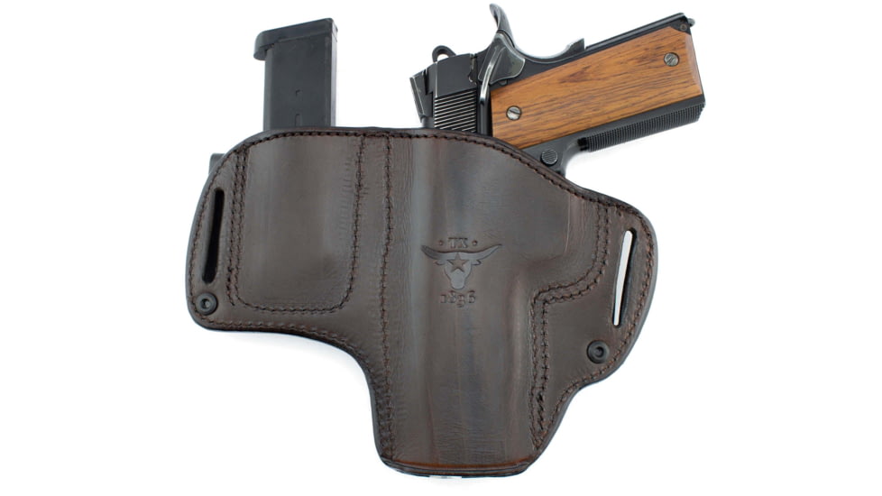 Texas 1836 KYDEX The Appendix - Dual Clip IWB Holster w/ Magazine Carrier, Right Hand, Glock 26 Subcompact, Springfield Armory XD Sub-Compact, With No Attachment, Brown, TX-THEAPPENDIX-642
