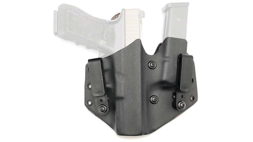 Texas 1836 KYDEX Versus - Appendix Hybrid Holster w/ Magazine Carrier, Right Hand, 1911 5in, With No Attachment, Black, TX-VERSUS-215