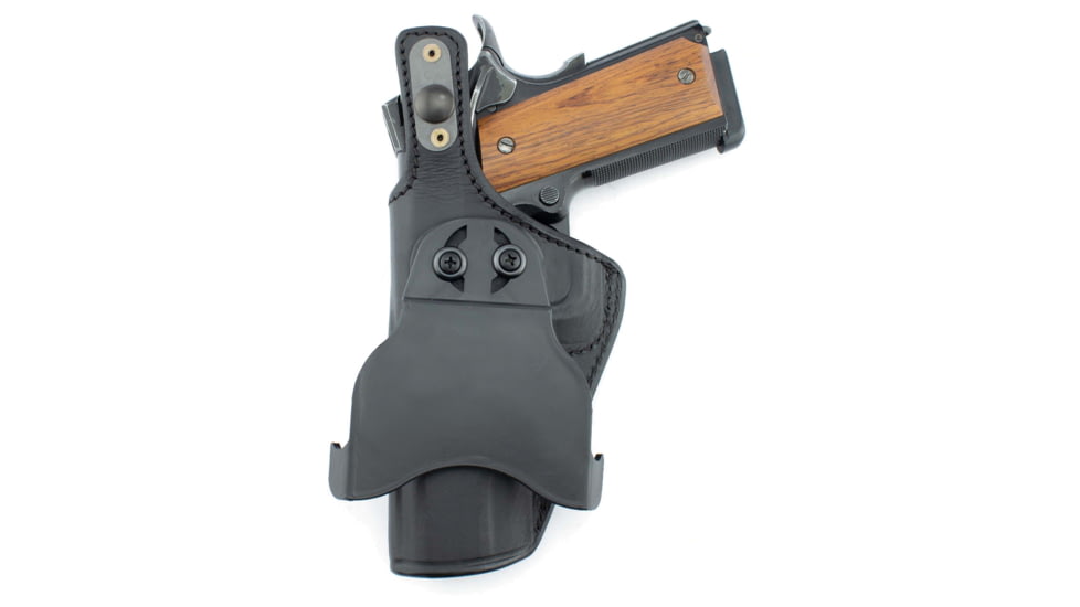 Texas 1836 PD1 - Rotating Thumb Release OWB Paddle Holster, Left Hand, SIG Sauer P320, Springfield Armory XD-M 4.5in, With No Attachment, Black, TX-PD1-501