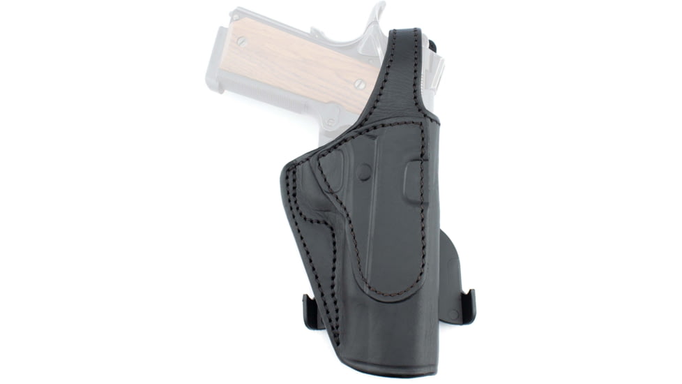 Texas 1836 PD1 - Rotating Thumb Release OWB Paddle Holster, Left Hand, SIG Sauer P320, Springfield Armory XD-M 4.5in, With No Attachment, Black, TX-PD1-501