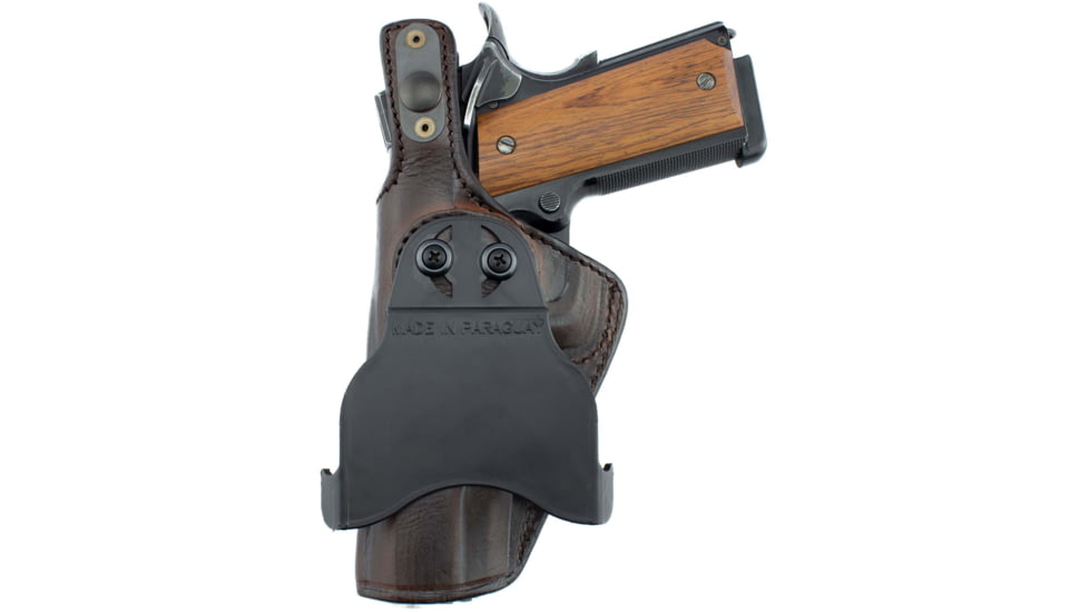 Texas 1836 PD1 - Rotating Thumb Release OWB Paddle Holster, Right Hand, Smith &amp; Wesson J-Frame / M&amp;P Bodyguard 38 Revolvers, Ruger LCR, Brown, TX-PD1-1012