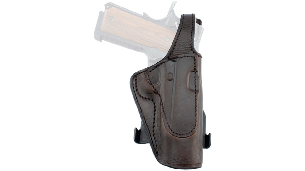 Texas 1836 PD1 - Rotating Thumb Release OWB Paddle Holster, Right Hand, Smith &amp; Wesson J-Frame / M&amp;P Bodyguard 38 Revolvers, Ruger LCR, Brown, TX-PD1-1012