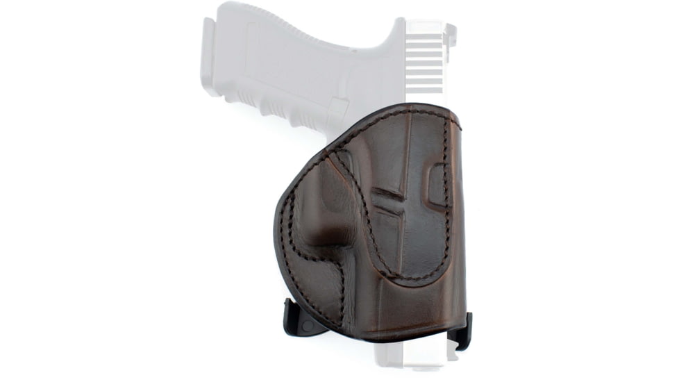 Texas 1836 PD2 - Rotating Thumb Release Quick-Draw OWB Paddle Holster, Left Hand, 1911 5in, With No Attachment, Brown, TX-PD2-203