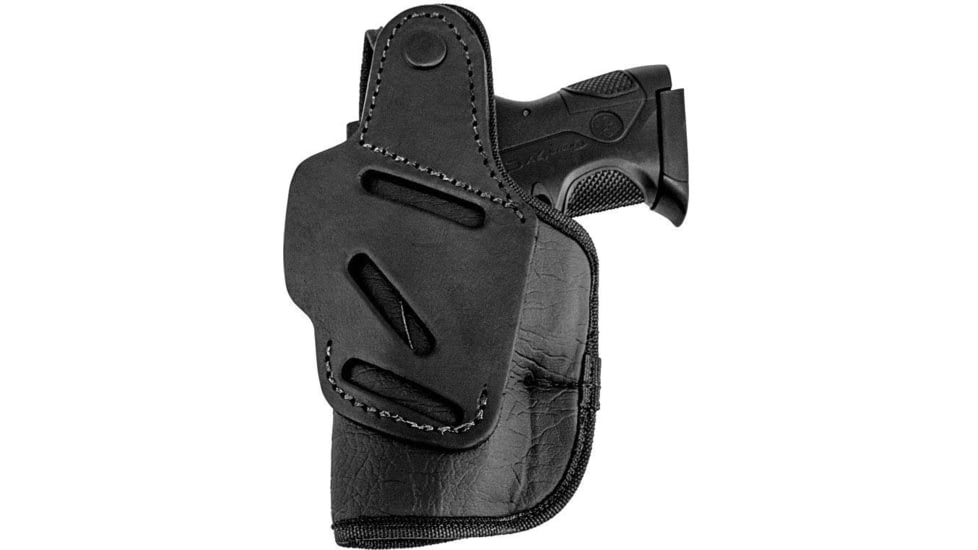 Texas 1836 The Weightless - 4 In 1 Thumb Release IWB Holster, Most 9mm/ .40/ .45 Double Stack, Right Hand, With No Attachment, Black, TWHS-HR4-520