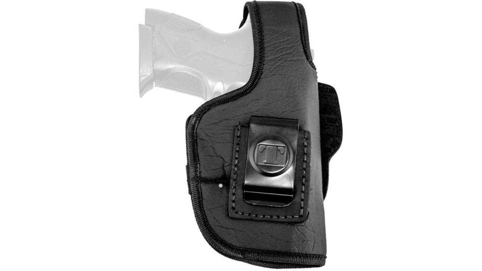 Texas 1836 The Weightless - 4 In 1 Thumb Release IWB Holster, Most 9mm/ .40/ .45 Double Stack, Right Hand, With No Attachment, Black, TWHS-HR4-520