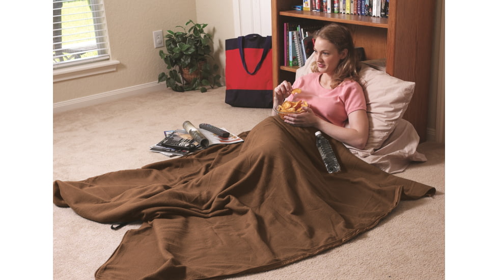 Texsport Fleece Sleeping Bag, Buck Brown, 15203