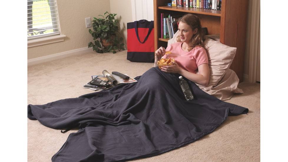 Texsport Fleece Sleeping Bag, Navy Blue, 15202