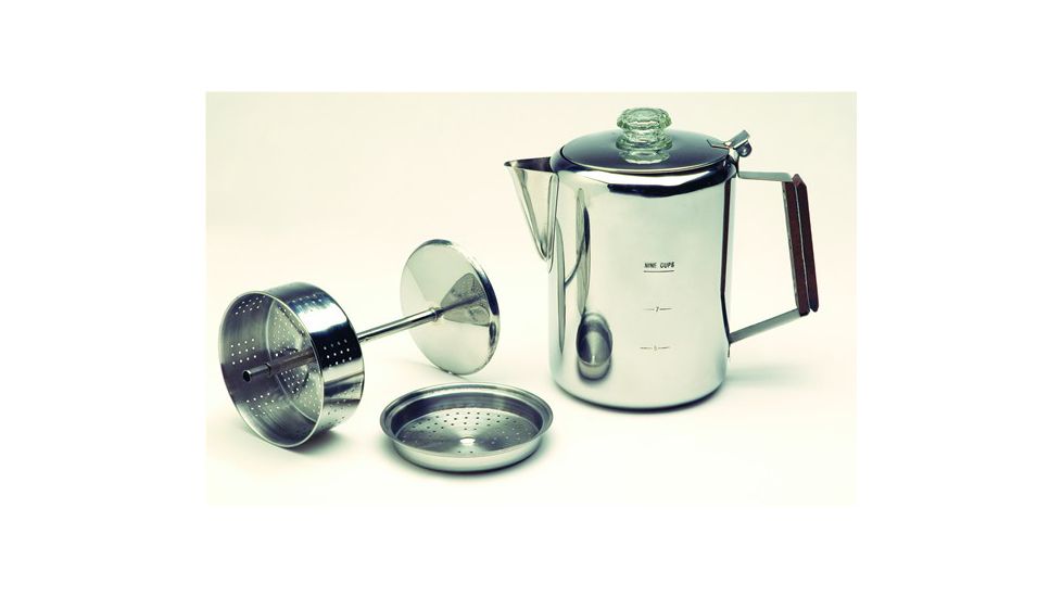 Texsport Percolater, Stainless Steel, 9 Cup 13215TEX