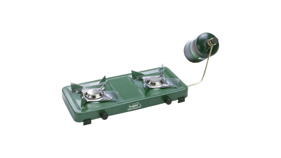 Texsport Stove, 2 x Burner, Steel, Brass, Metal Socket 14205TEX
