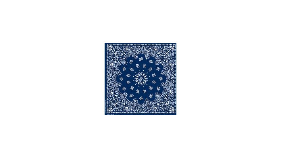 Carolina Manufacturing Deluxe Bandana, Blue Western 511684