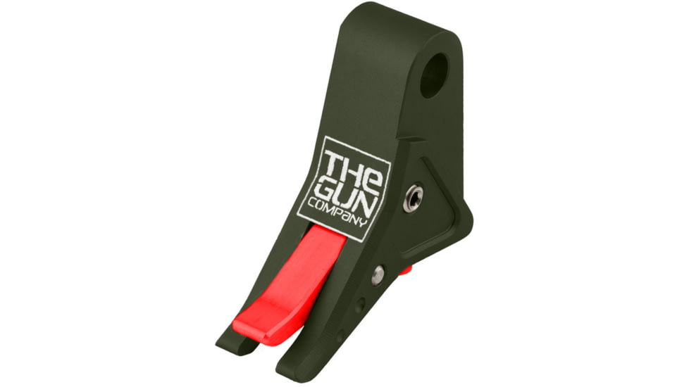 The Gun Company Gen 1-5 SS Trigger, ODG Shoe/Red Safety, ODG/Red, TGC-SS-TRG-ODG-RED