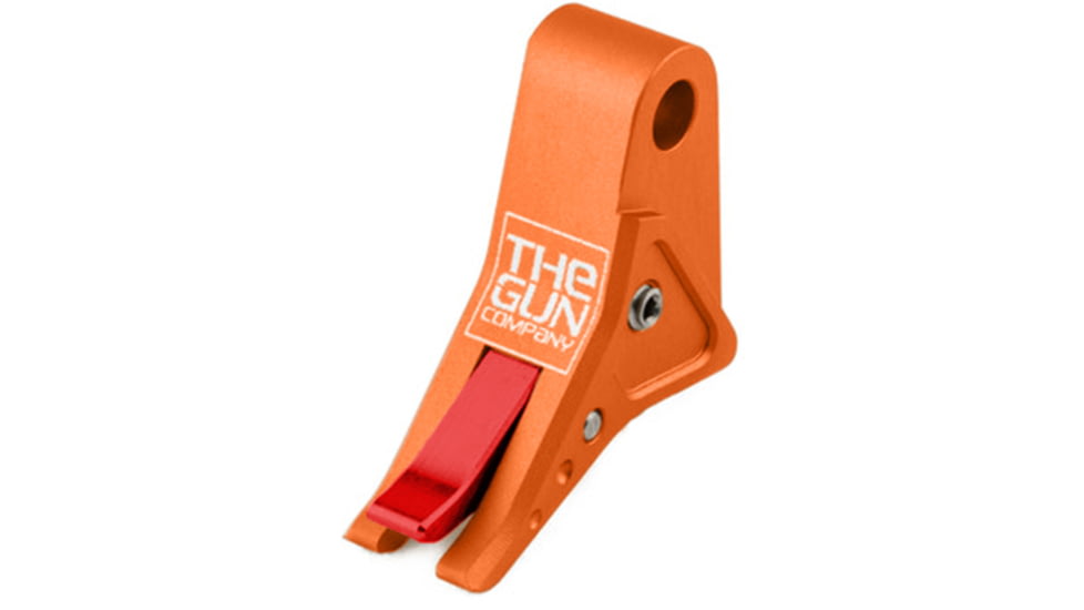 The Gun Company Gen 1-5 SS Trigger, OR Shoe/Red Safety, Orange/Red, TGC-SS-TRG-OR-RED