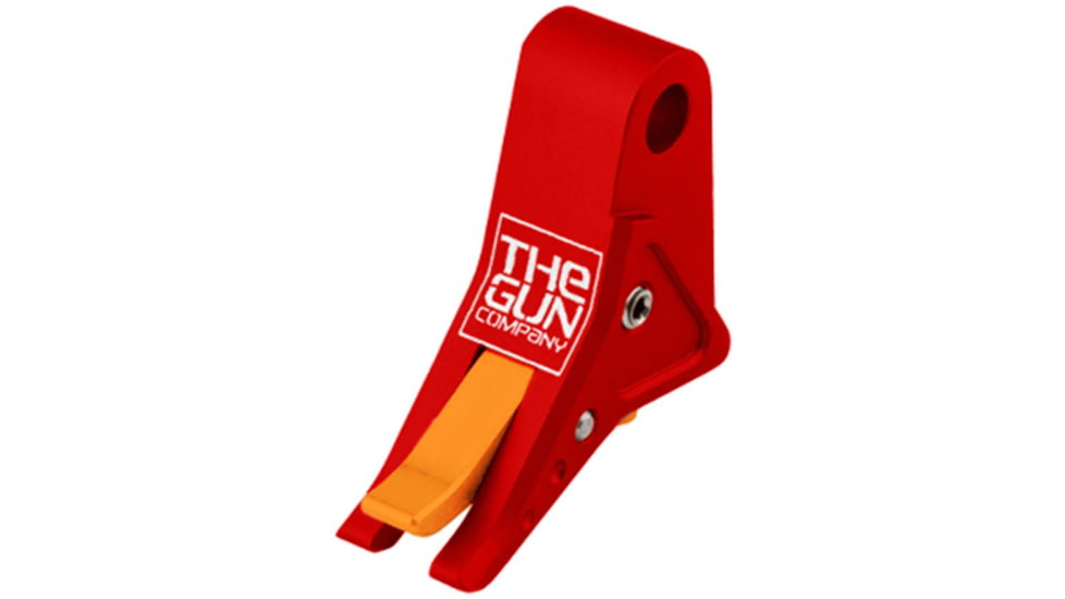 The Gun Company Gen 1-5 SS Trigger, RED Shoe/Orange Safety, RED/Orange, TGC-SS-TRG-RED-OR