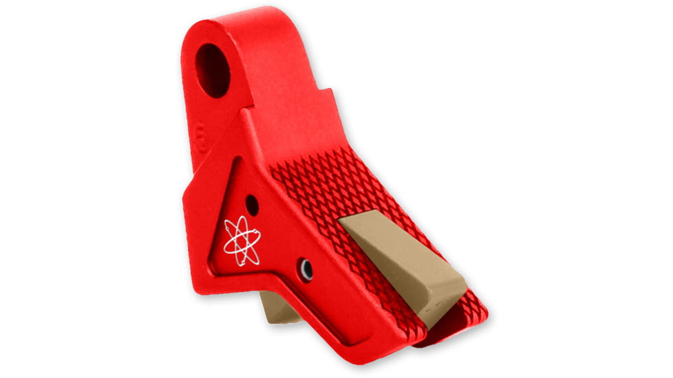 The Gun Company Gen 1-5 TWP Trigger, Red Shoe/FDE Safety, Red/FDE, TGC-TWP-TRG-RED-FDE