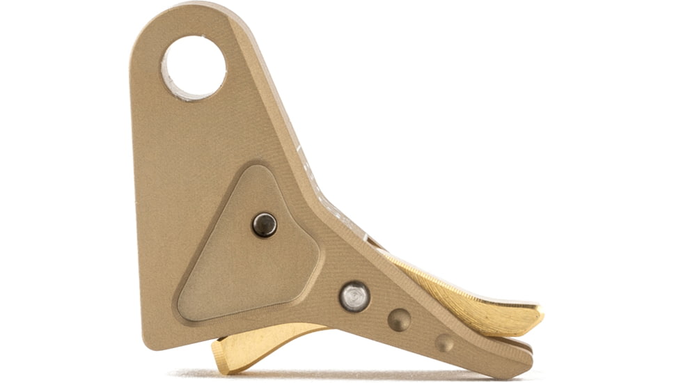 The Gun Company Gen 3/4 SS Trigger, FDE Shoe, Brass Safety, TGC-SS-TRG-FDE-BRS