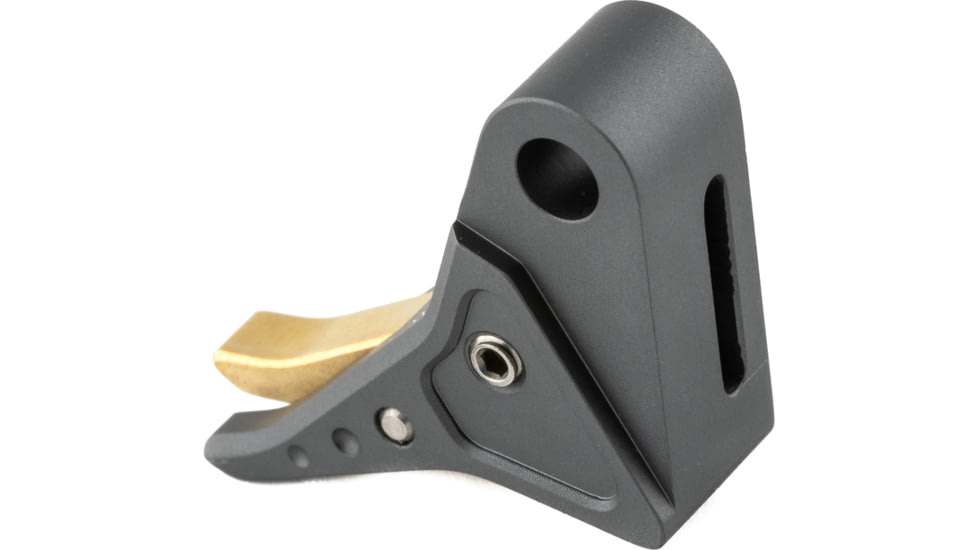 The Gun Company Gen 3/4 SS Trigger, Gray Shoe, Brass Safety, TGC-SS-TRG-GRY-BRS