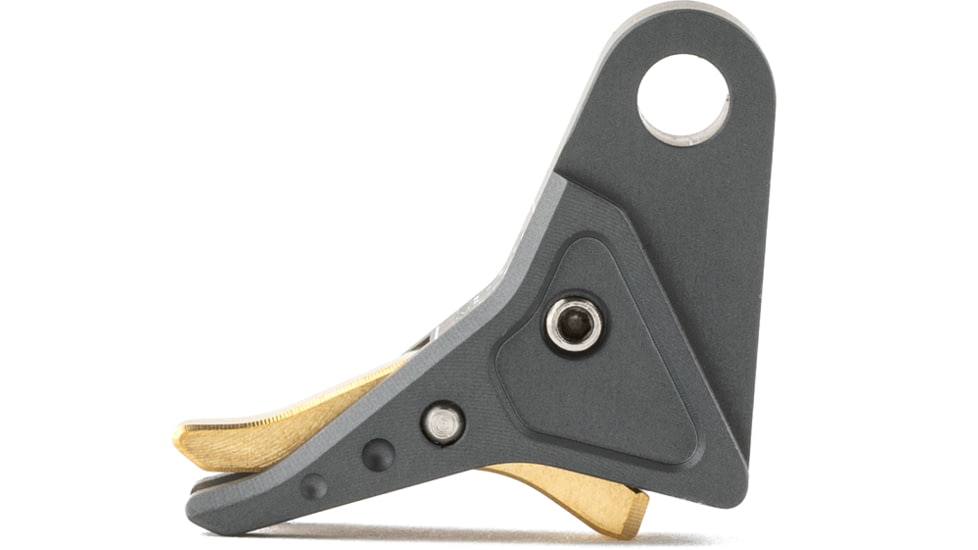 The Gun Company Gen 3/4 SS Trigger, Gray Shoe, Brass Safety, TGC-SS-TRG-GRY-BRS