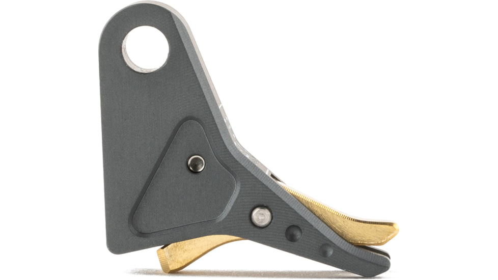The Gun Company Gen 3/4 SS Trigger, Gray Shoe, Brass Safety, TGC-SS-TRG-GRY-BRS