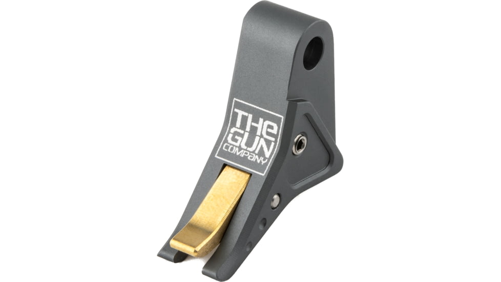 The Gun Company Gen 3/4 SS Trigger, Gray Shoe, Brass Safety, TGC-SS-TRG-GRY-BRS