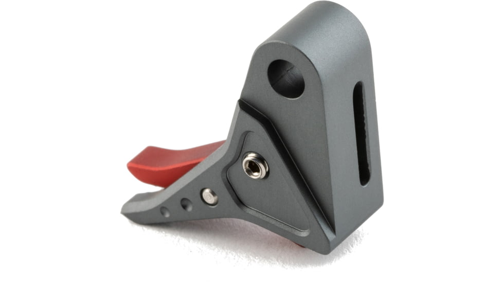 The Gun Company Gen 3/4 SS Trigger, Gray Shoe, Red Safety, TGC-SS-TRG-GRY-RED