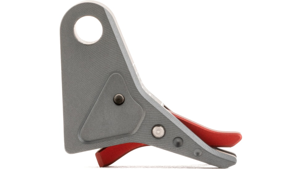 The Gun Company Gen 3/4 SS Trigger, Gray Shoe, Red Safety, TGC-SS-TRG-GRY-RED