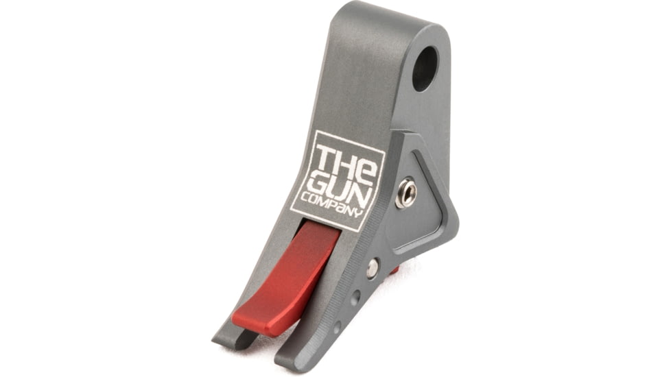 The Gun Company Gen 3/4 SS Trigger, Gray Shoe, Red Safety, TGC-SS-TRG-GRY-RED