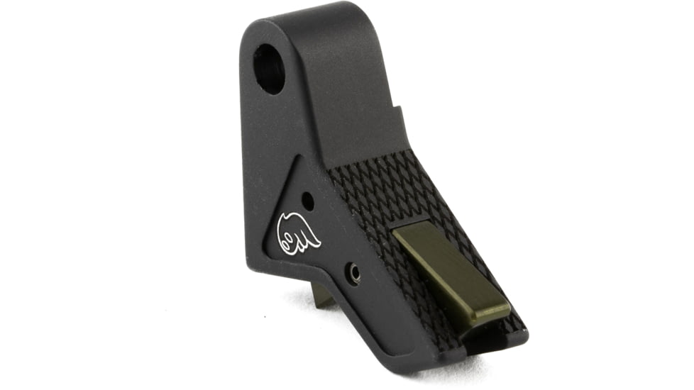 The Gun Company Gen 3/4 TWP Trigger, Black Shoe, OD Green Safety, TWP-TRG-BLK-ODGRN