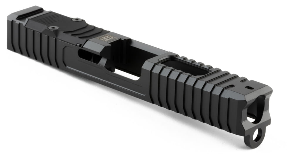 The Gun Company LVL-2 Combat Duty Enhanced, Glock 19 Slide, Top Barrel Peep Window Only, Stripped, Black, FDE or Gray, TGC-GLK-LVL-2-CD-BLK-G319-EC