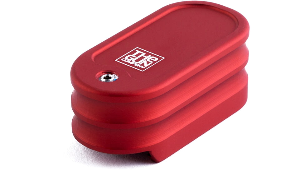 The Gun Company Magazine Extension, Glock 43 +2, Red, TGC-GLK-ME2-RED