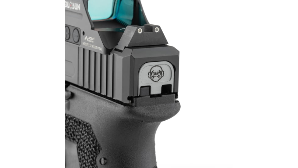 The Gun Company Slide Back Plate For Glock, Milspec Monkey, Gray, TGC-SLD-BP-GRY-MSM