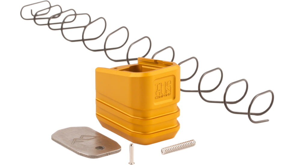 The Gun Company The Gun Co +5 Magazine Extension for Glock 19, Gold, TGCGBP195GLD