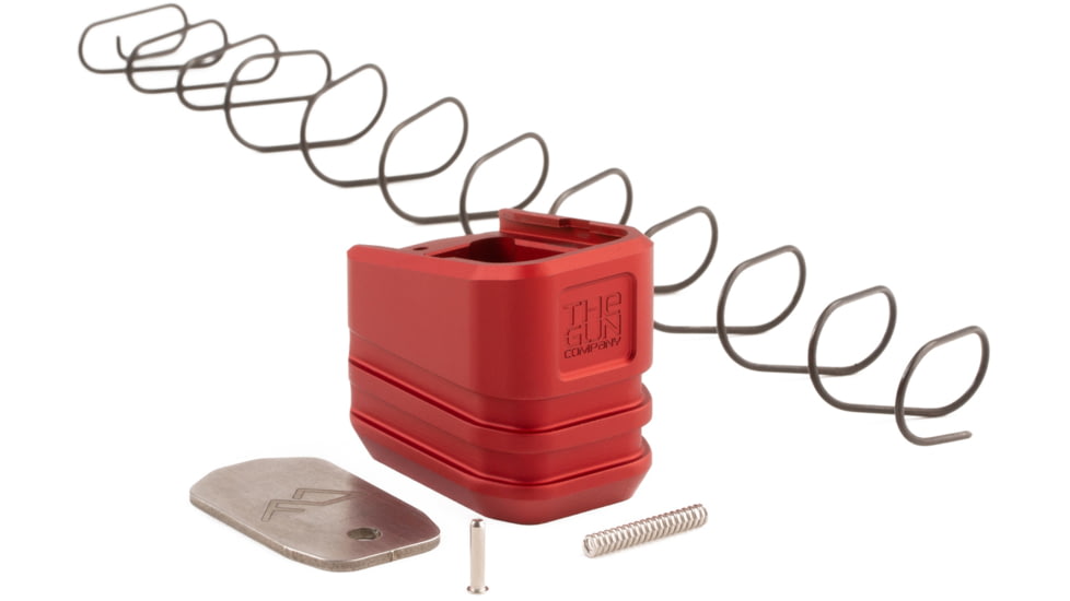 The Gun Company The Gun Co +5 Magazine Extension for Glock 19, Red, TGCGBP195RED
